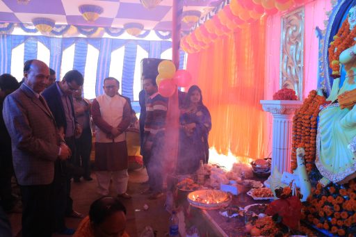 The ceremony to celebrate Saraswati Puja, 2020 at RCMC&H Campus (5)